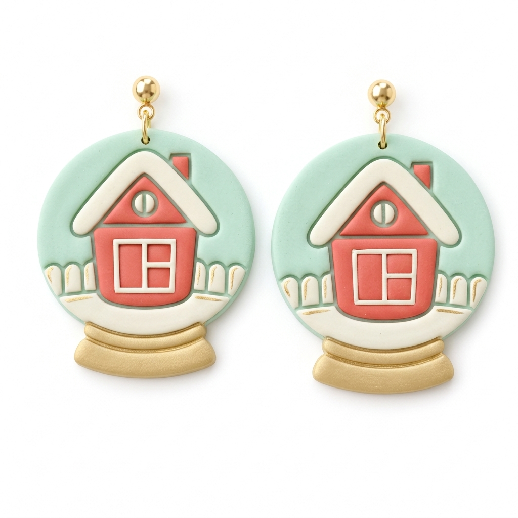 Christmas Globe Polymer Clay Cutter | Festive Earring Tool