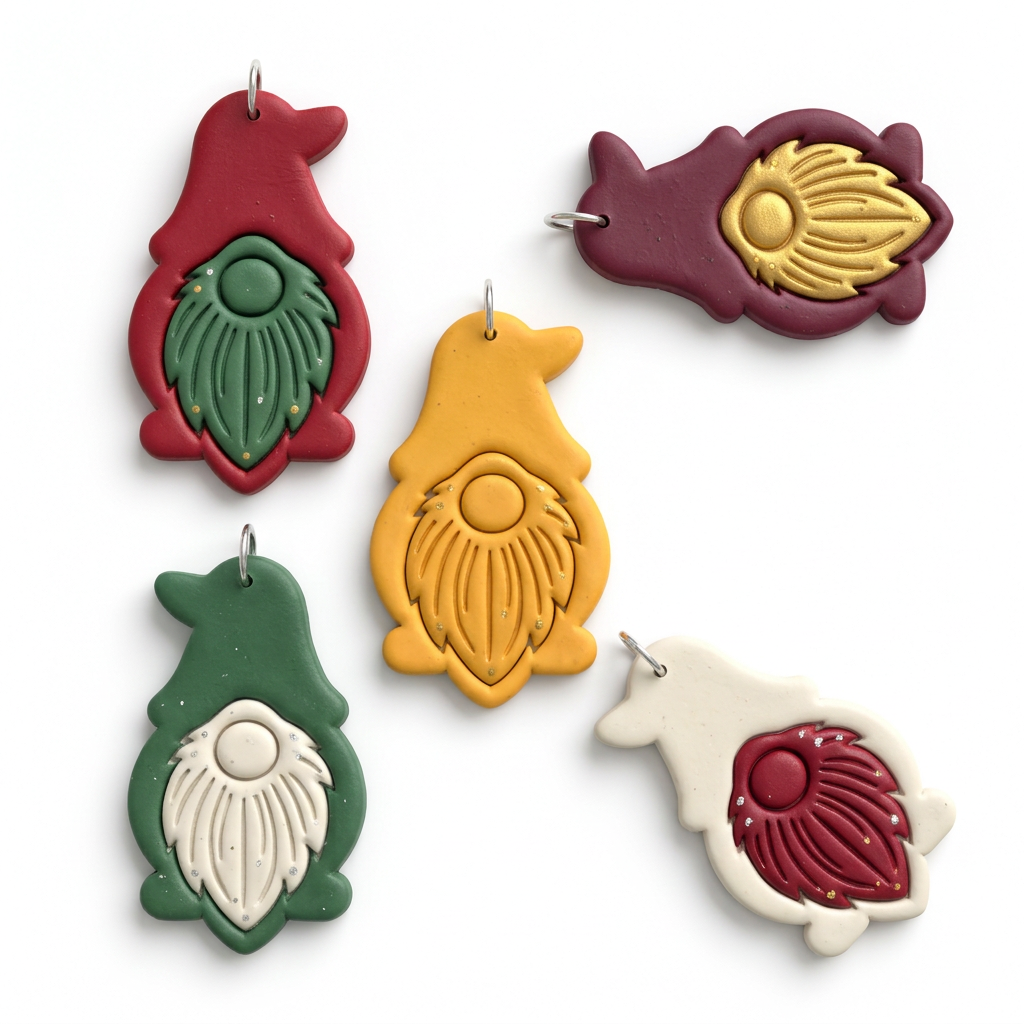 Christmas Gnome Polymer Clay Cutter | Cute Festive Earring Tool