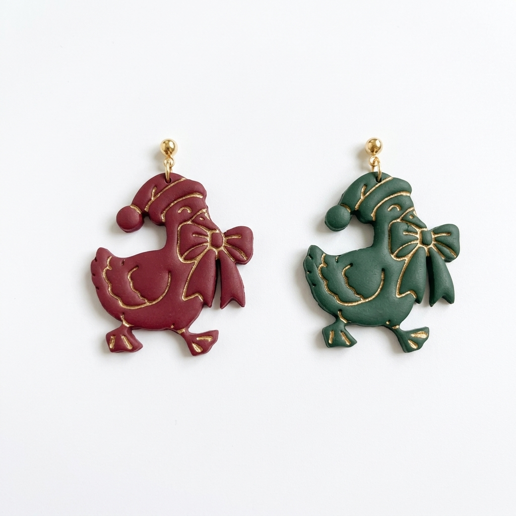 Christmas Goose Thief Polymer Clay Cutter | Funny Festive Earring Tool