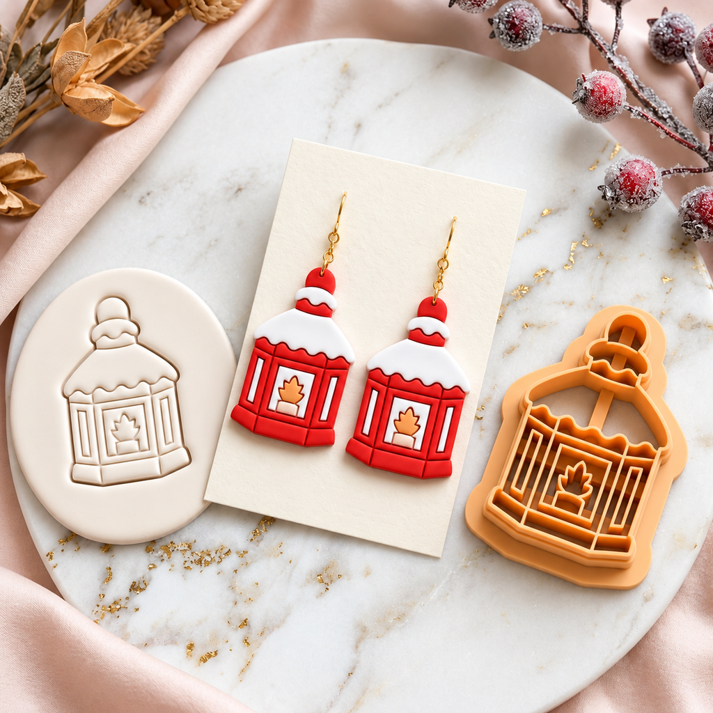 Christmas Lantern Polymer Clay Cutter | Festive Earring Tool