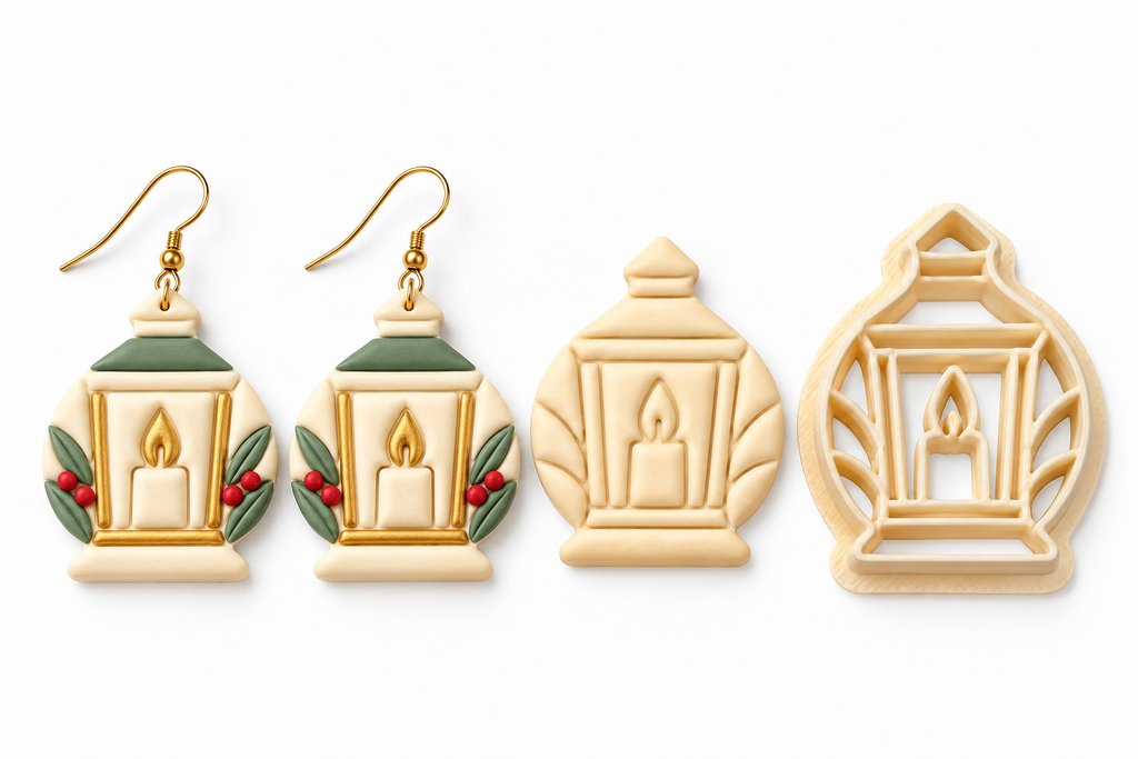 Christmas Lantern no.2 Polymer Clay Cutter | Festive Earring Tool