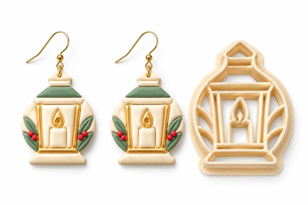 Christmas Lantern no.2 Polymer Clay Cutter | Festive Earring Tool