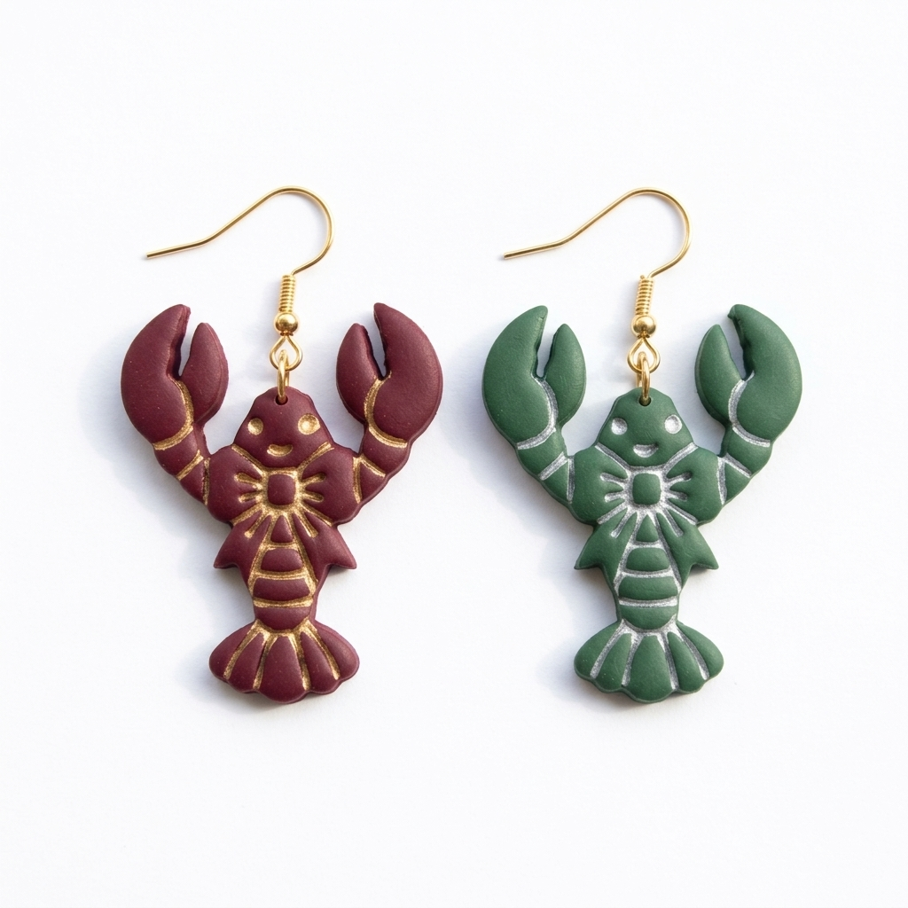 Christmas Lobster Polymer Clay Cutter | Funny Festive Earring Tool