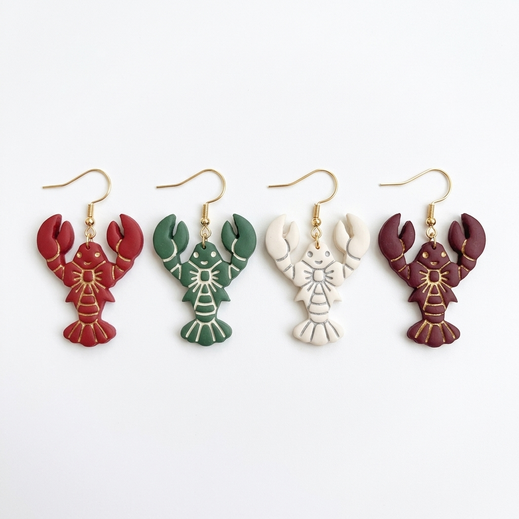 Christmas Lobster Polymer Clay Cutter | Funny Festive Earring Tool