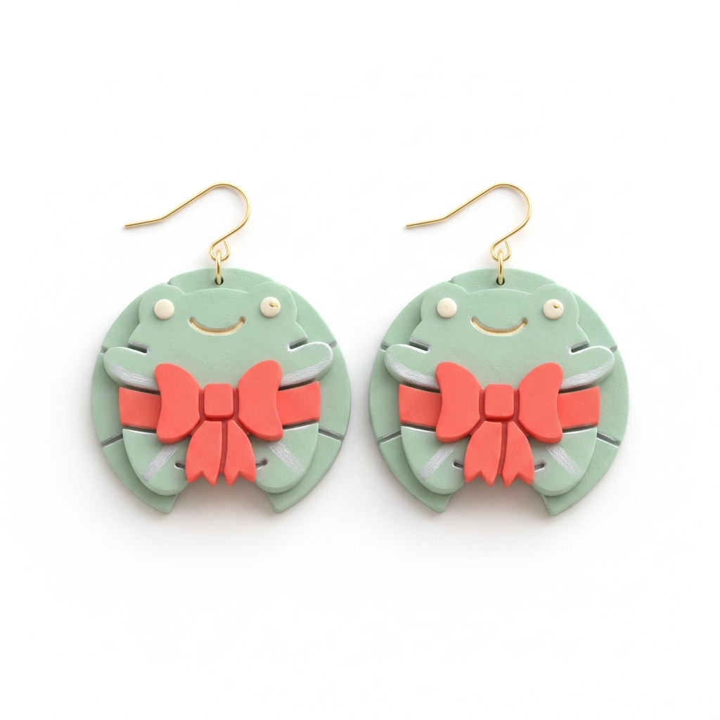 Christmas Toad Polymer Clay Cutter Set | Festive Earring Tool