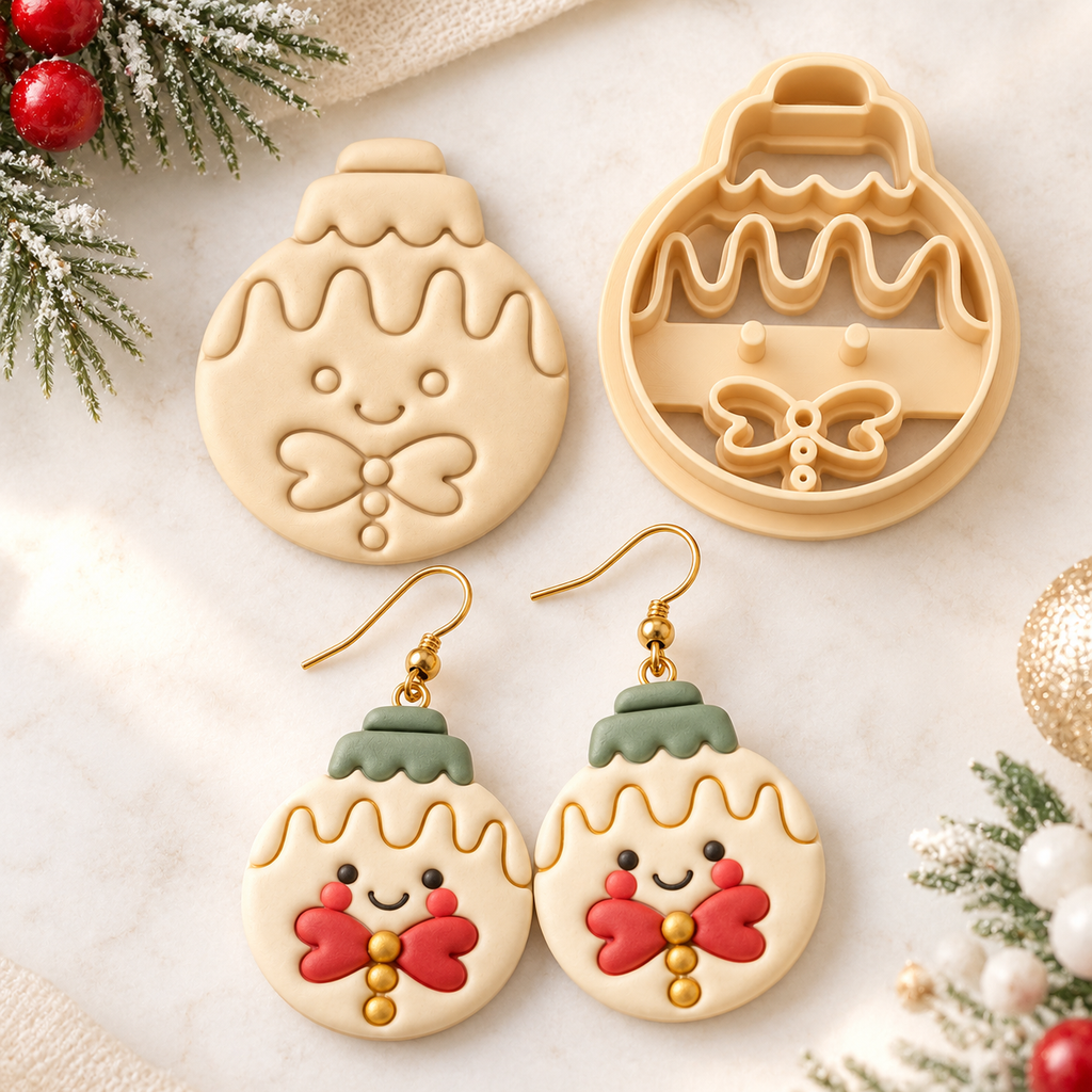 Christmas Toy Gingerbread Polymer Clay Cutter | Festive Earring Tool