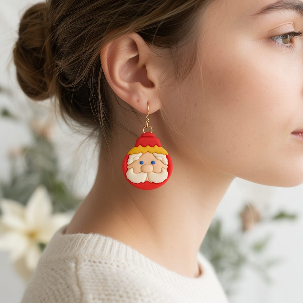 Christmas Toy Santa Polymer Clay Cutter | Festive Earring Tool