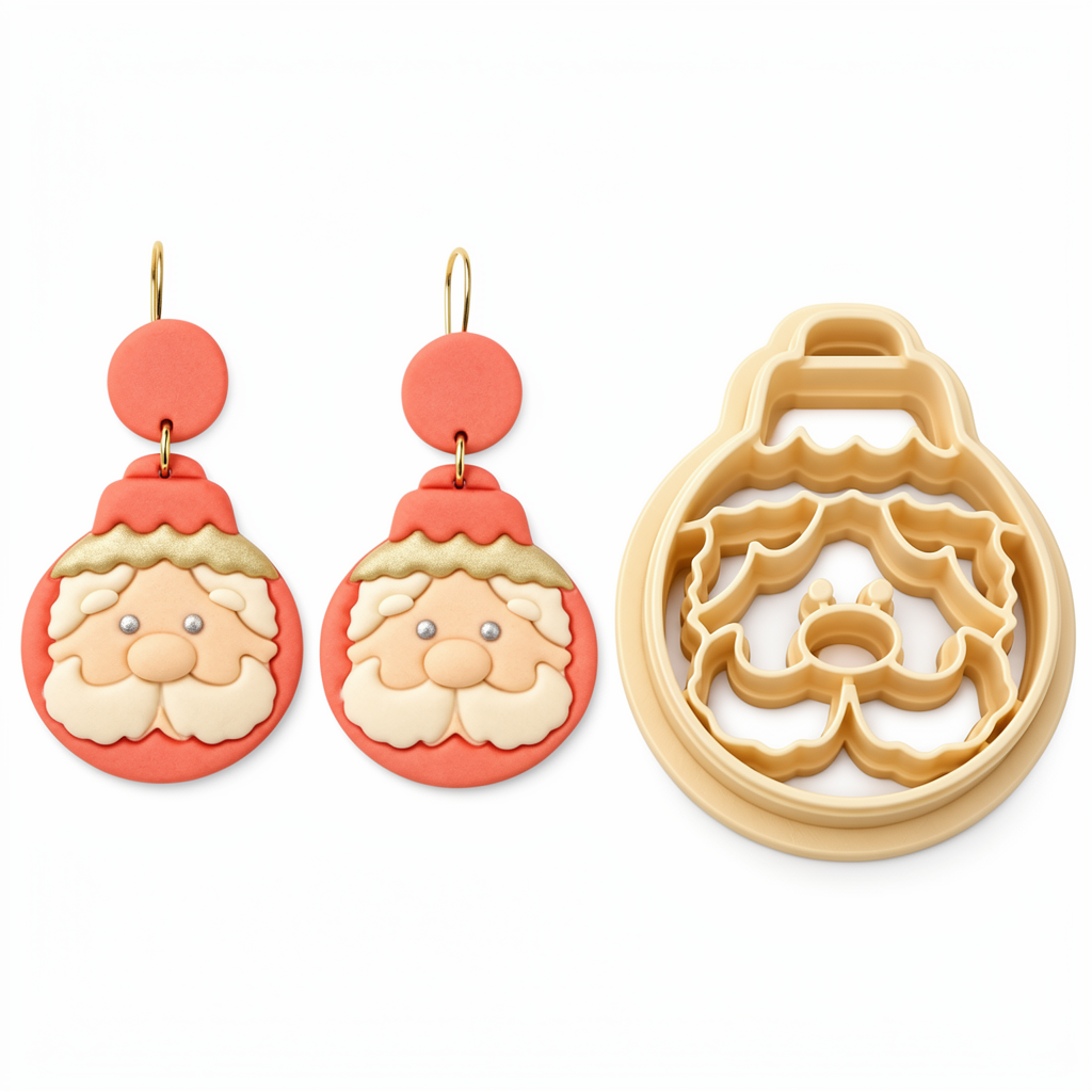 Christmas Toy Santa Polymer Clay Cutter | Festive Earring Tool