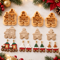 Christmas Train Set of 4 Polymer Clay Cutter | Festive Earring Tool