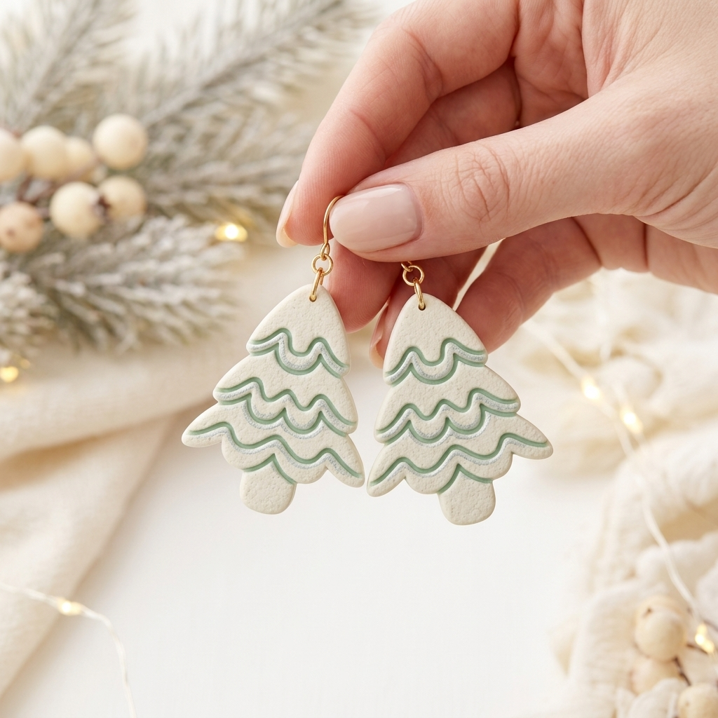 Christmas Tree 21 Polymer Clay Cutter | Festive Earring Tool