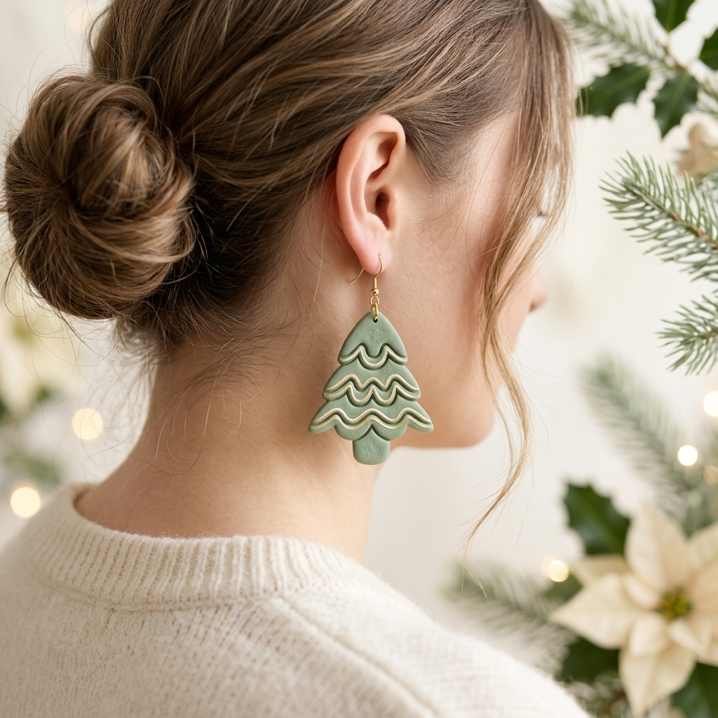 Christmas Tree 21 Polymer Clay Cutter | Festive Earring Tool