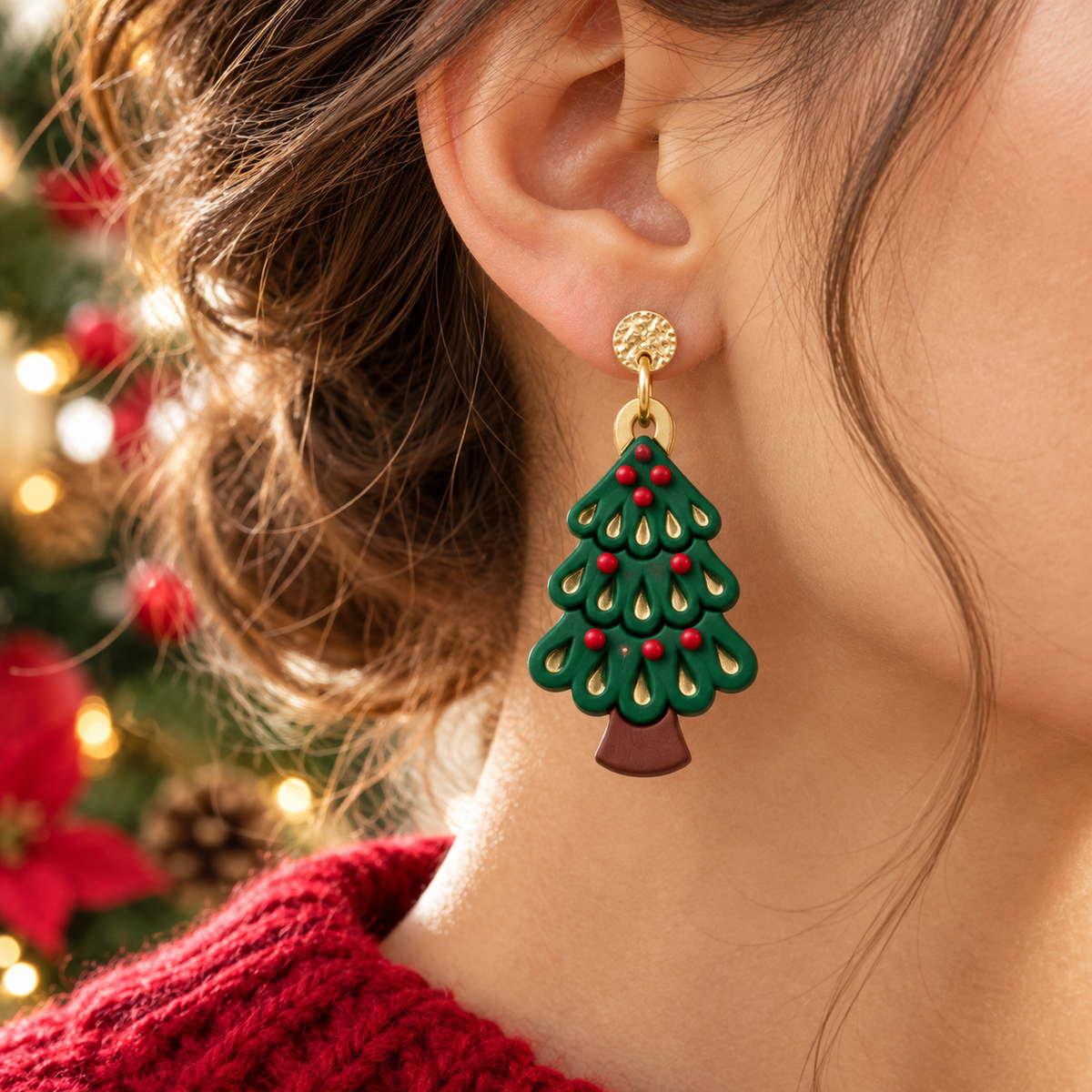 Christmas Tree Charm Polymer Clay Cutter | Festive Earring Tool