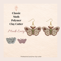 Classic Moth Polymer Clay Cutter 35–50mm | Gothic Earring Cutter | IrisCrafts7