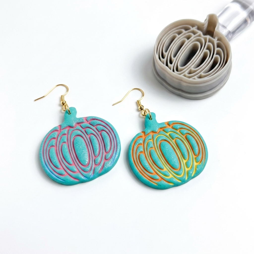Classic Pumpkin Polymer Clay Cutter | Halloween Autumn Earring Tool