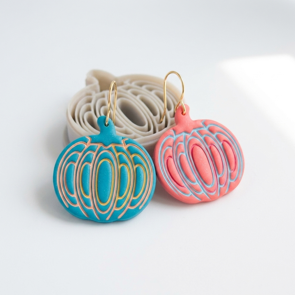 Classic Pumpkin Polymer Clay Cutter | Halloween Autumn Earring Tool