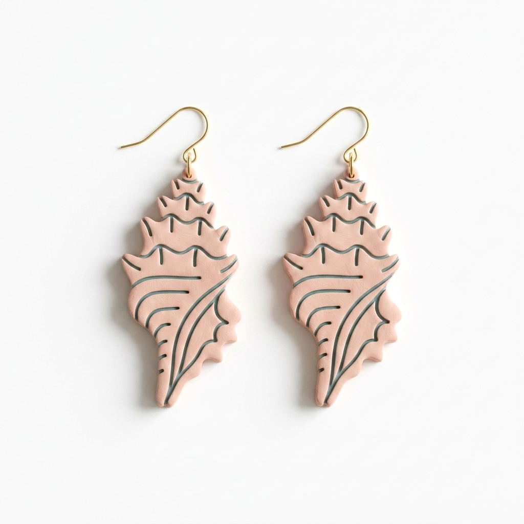 Conch Seashell Polymer Clay Cutter | 30–50mm | Conch Shell Shape Clay Cutter | Earring Jewellery Making Tool