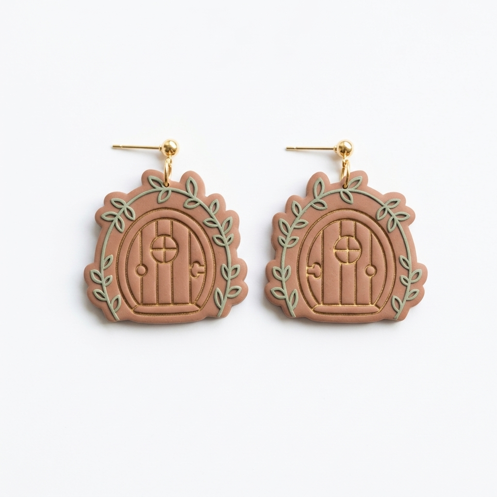 Cottage Fairy Door Polymer Clay Cutter | Cottagecore Earring Tool