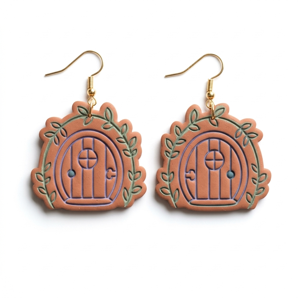 Cottage Fairy Door Polymer Clay Cutter | Cottagecore Earring Tool