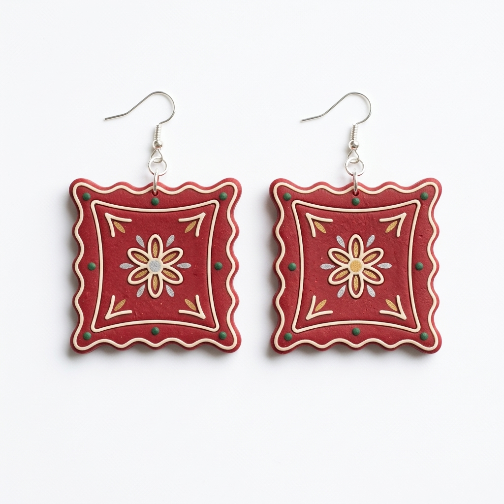 Cottage Pillow 1 Polymer Clay Cutter | Cottagecore Earring Tool