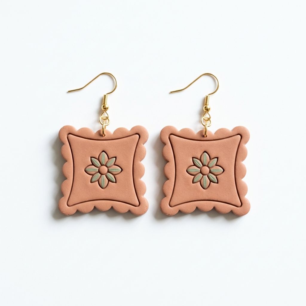 Cottage Pillow 2 Polymer Clay Cutter | Cottagecore Earring Tool
