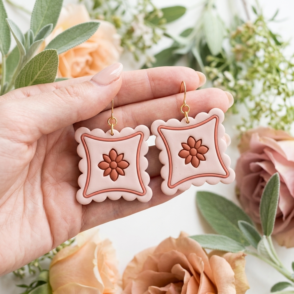 Cottage Pillow 2 Polymer Clay Cutter | Cottagecore Earring Tool