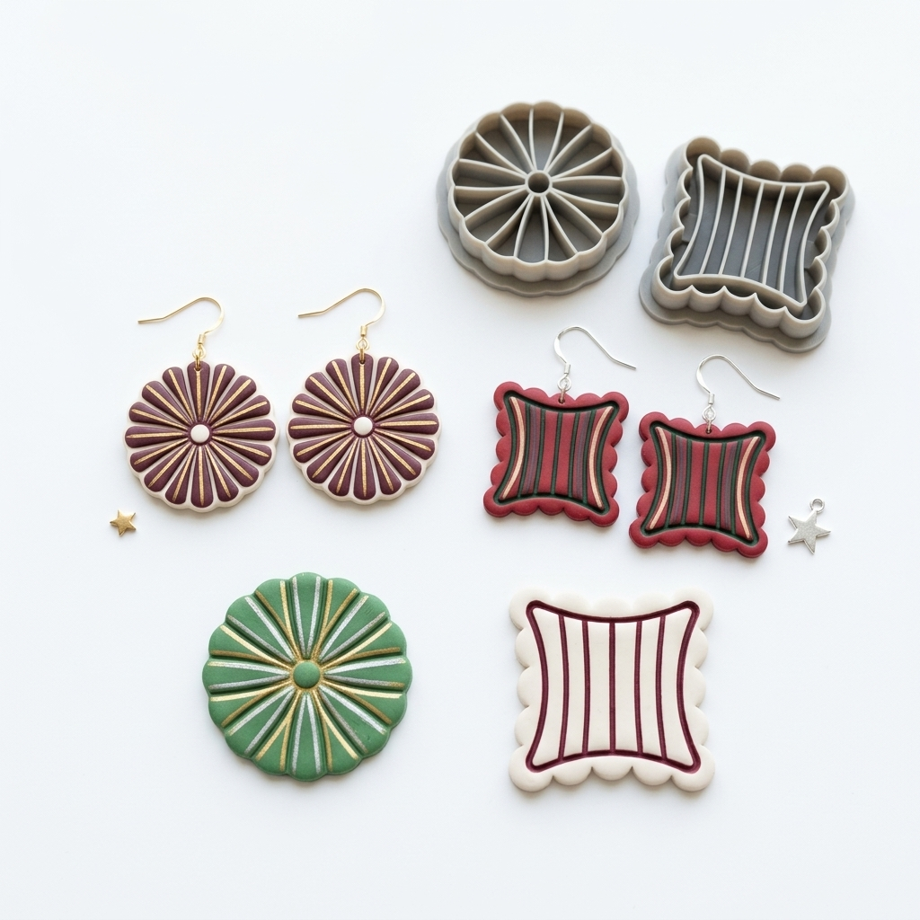 Cottage Pillow 3-4 Polymer Clay Cutter Set of 2 | Cottagecore Tool