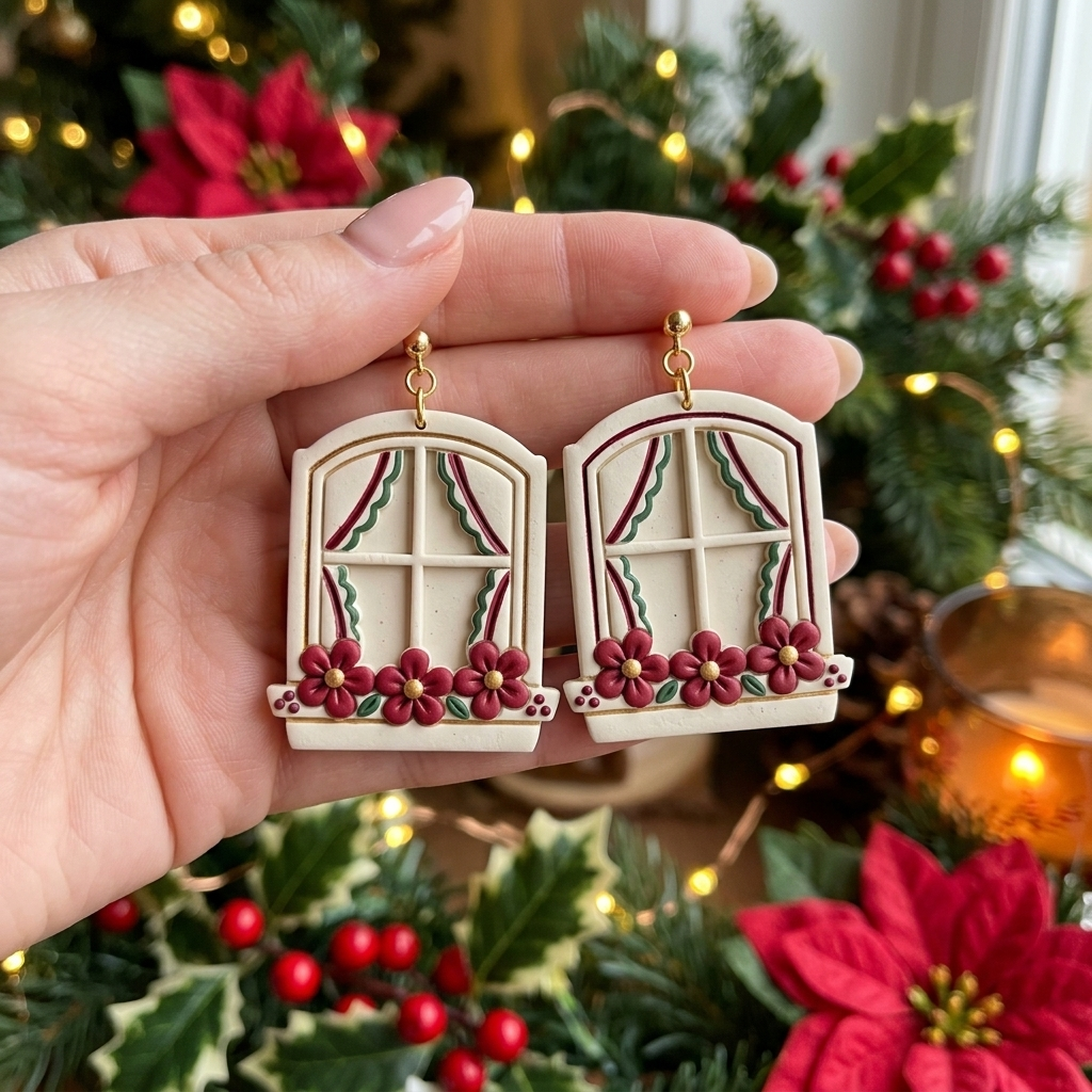 Cottage Window Polymer Clay Cutter | Cottagecore Earring Tool