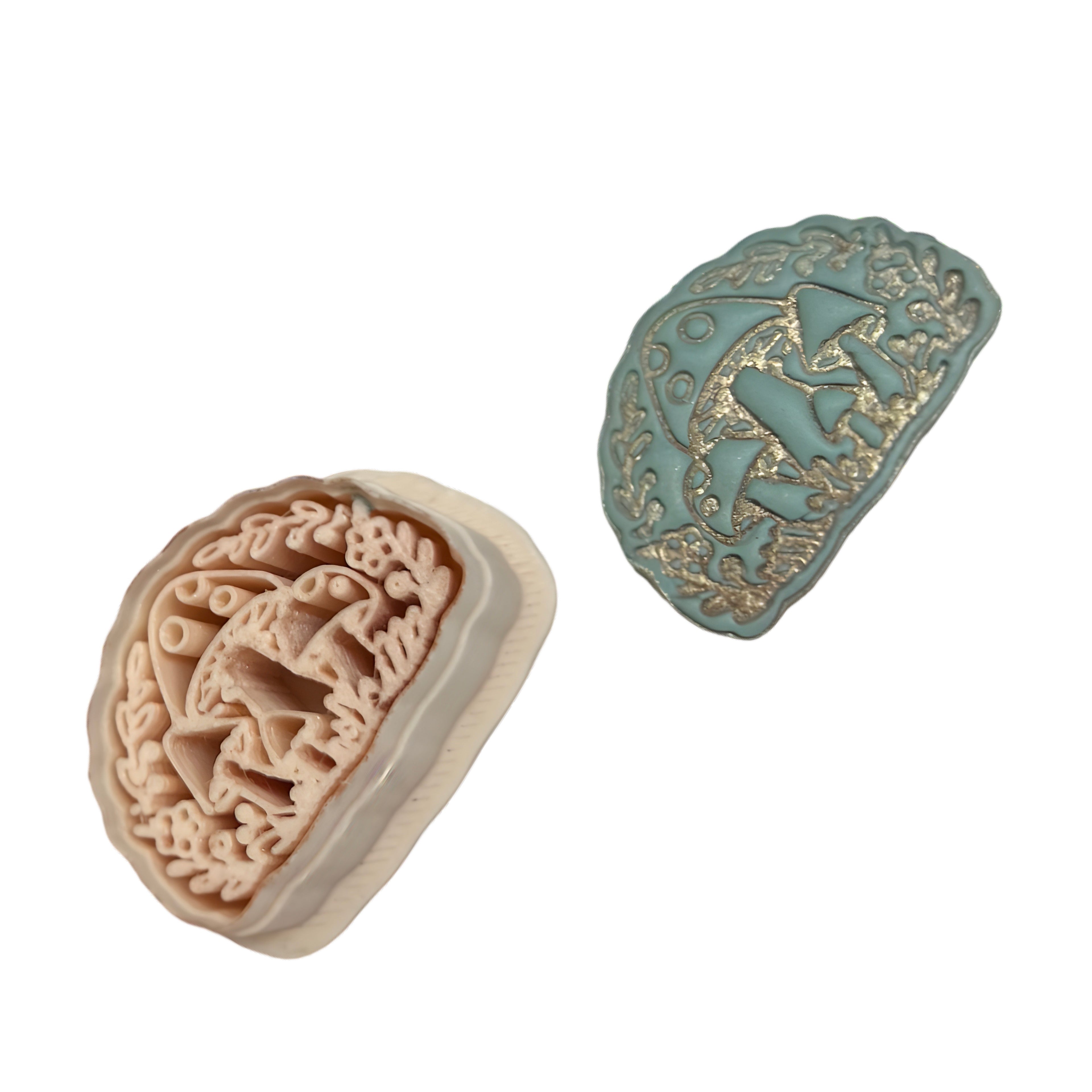 Cottagecore Mushroom Meadow Polymer Clay Cutter