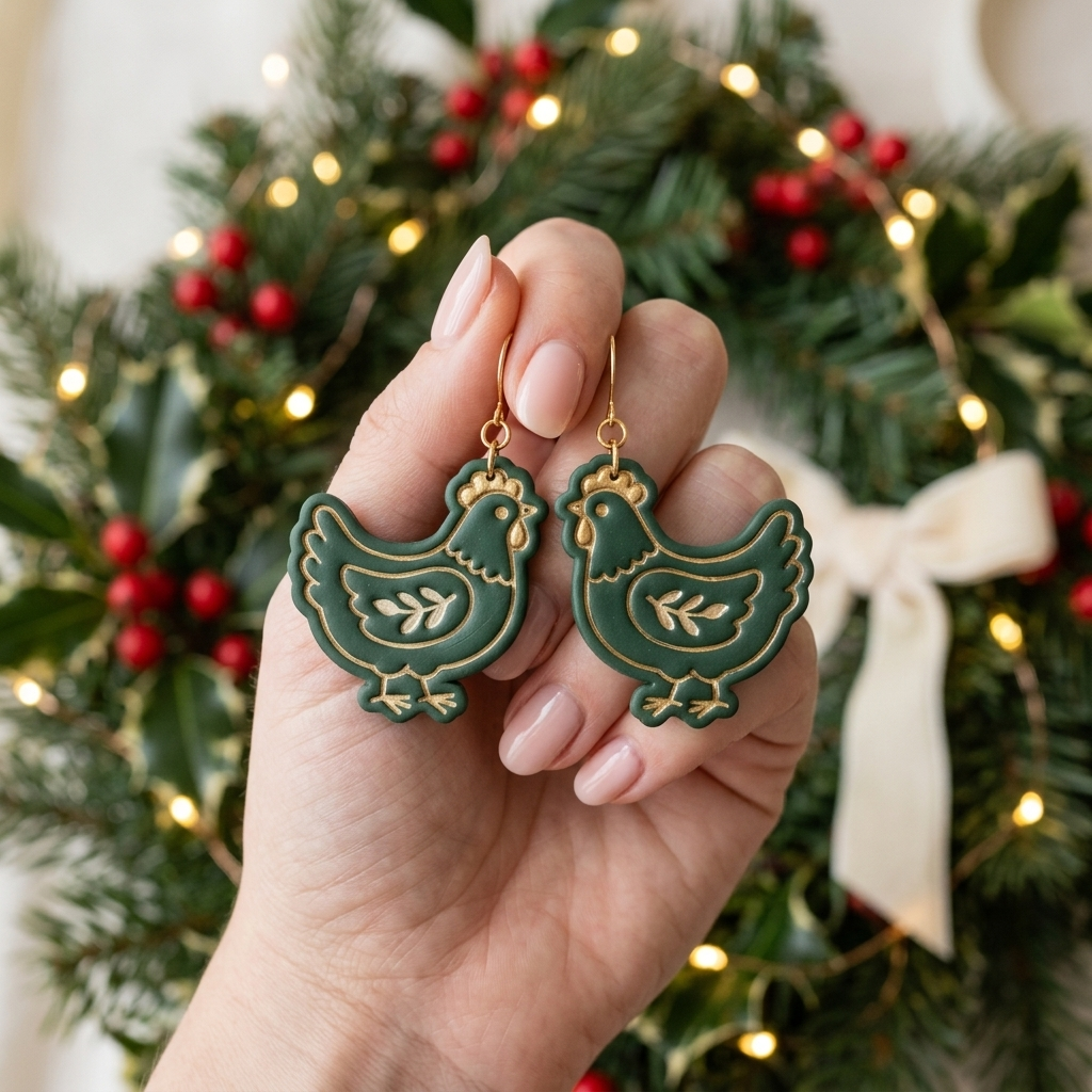 Country Hen Polymer Clay Cutter Set | Farmhouse Earring Tool