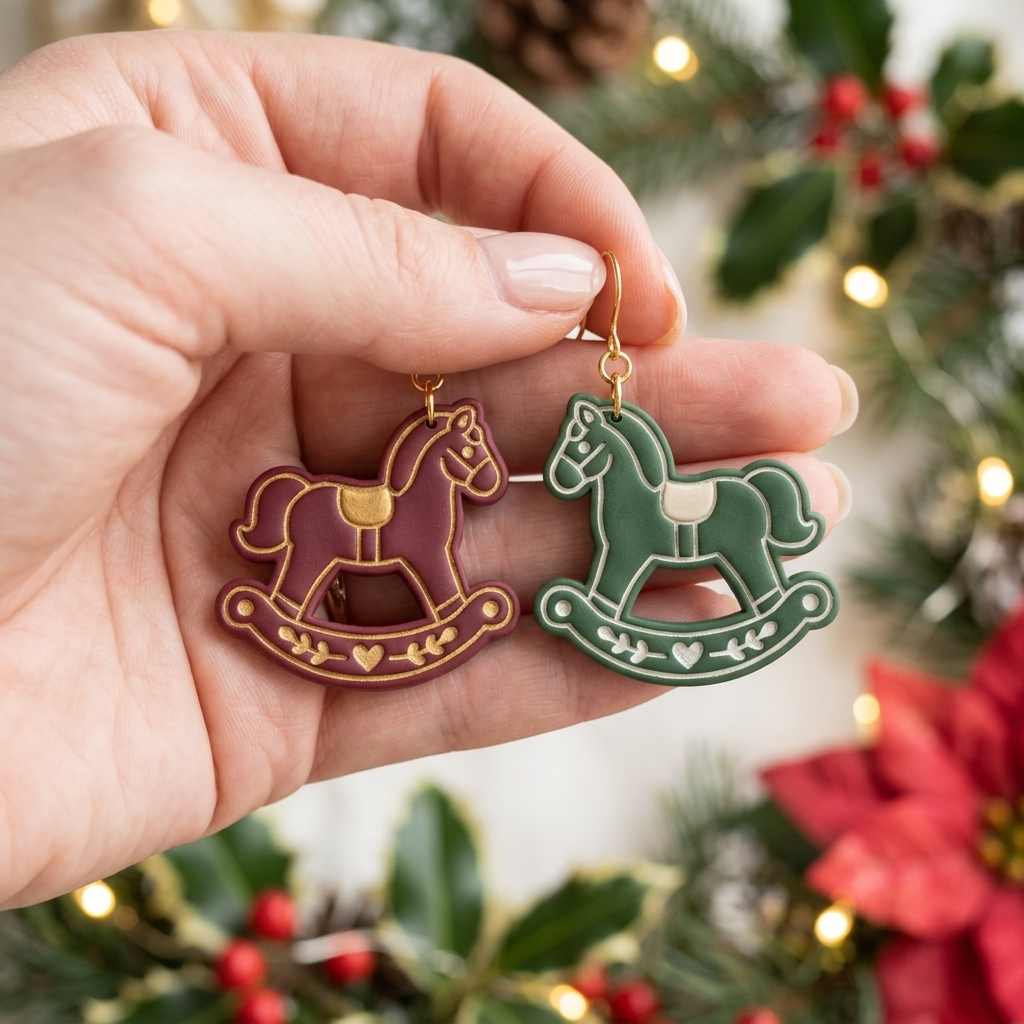 Country Rocking Horse Polymer Clay Cutter | Cottagecore Earring Tool