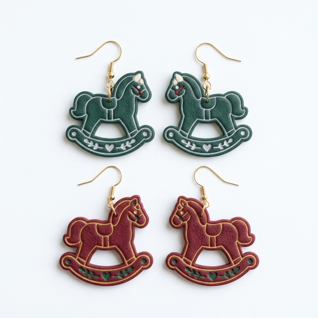 Country Rocking Horse Polymer Clay Cutter | Cottagecore Earring Tool