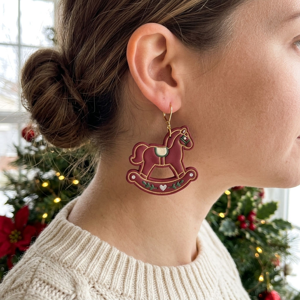 Country Rocking Horse Polymer Clay Cutter | Cottagecore Earring Tool
