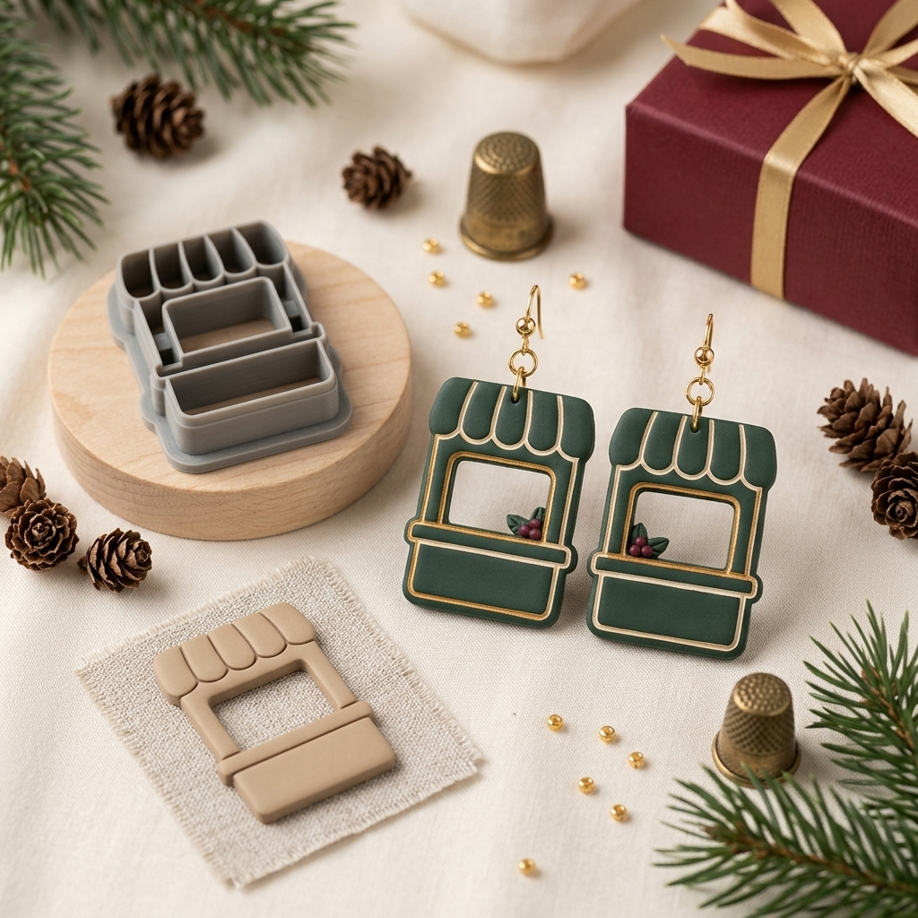Country Stand Polymer Clay Cutter | Cottagecore Earring Tool
