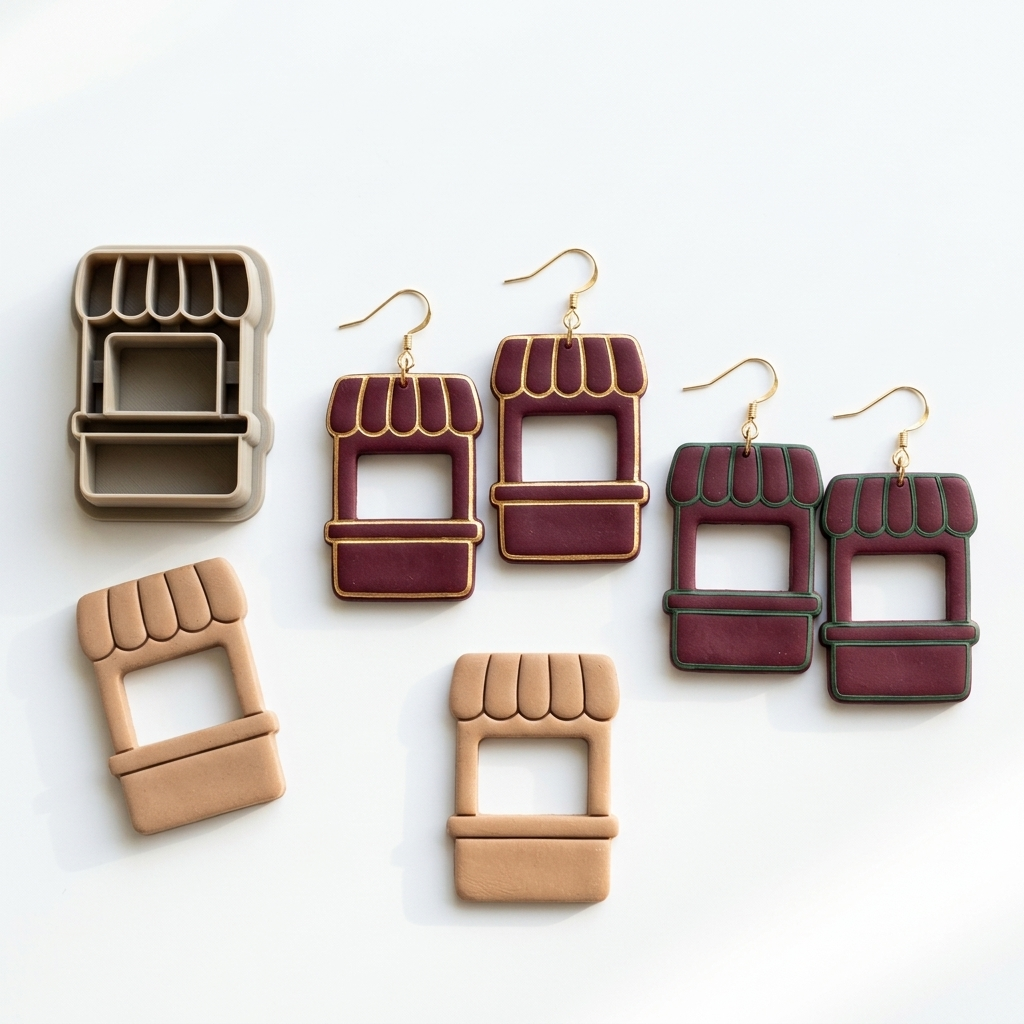 Country Stand Polymer Clay Cutter | Cottagecore Earring Tool