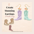 Cowboy Boot Polymer Clay Cutter – Western Earring Cutter, Clay Tool for Jewelry Making