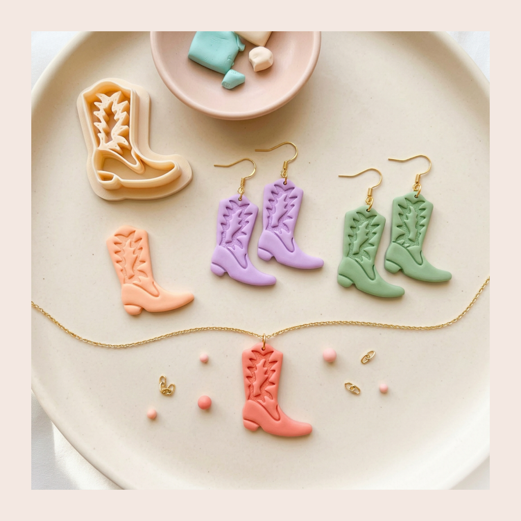 Cowboy Boot Polymer Clay Cutter – Western Earring Cutter, Clay Tool for Jewelry Making