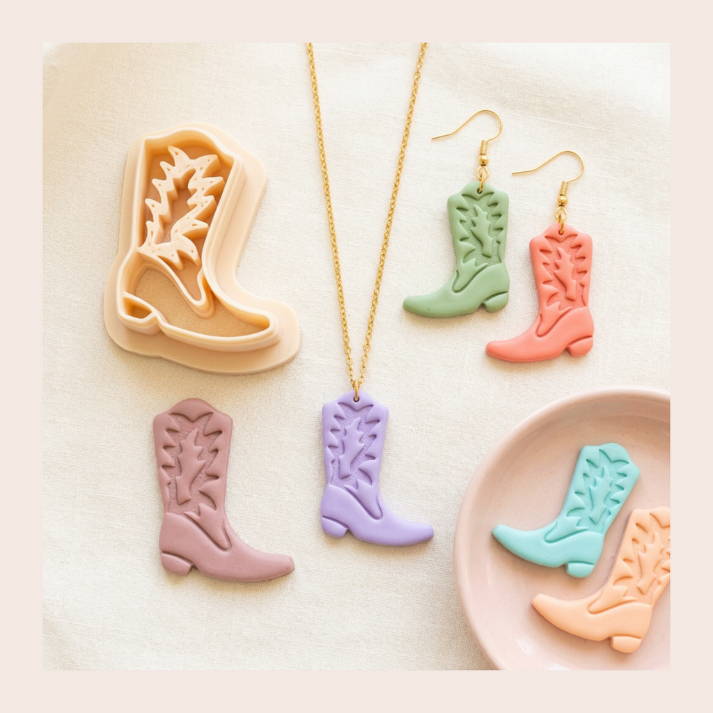 Cowboy Boot Polymer Clay Cutter – Western Earring Cutter, Clay Tool for Jewelry Making