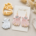 Cowboy Ghost 2 Polymer Clay Cutter | 25–45mm Halloween Earring Cutter | IrisCrafts7