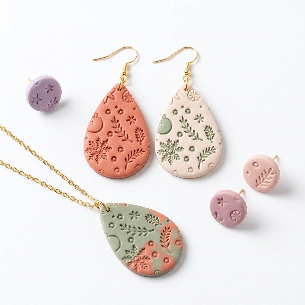 Cozy Christmas Texture Roller | Festive Clay Pattern Tool