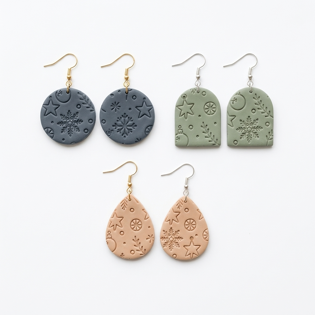 Cozy Christmas Texture Roller | Festive Clay Pattern Tool