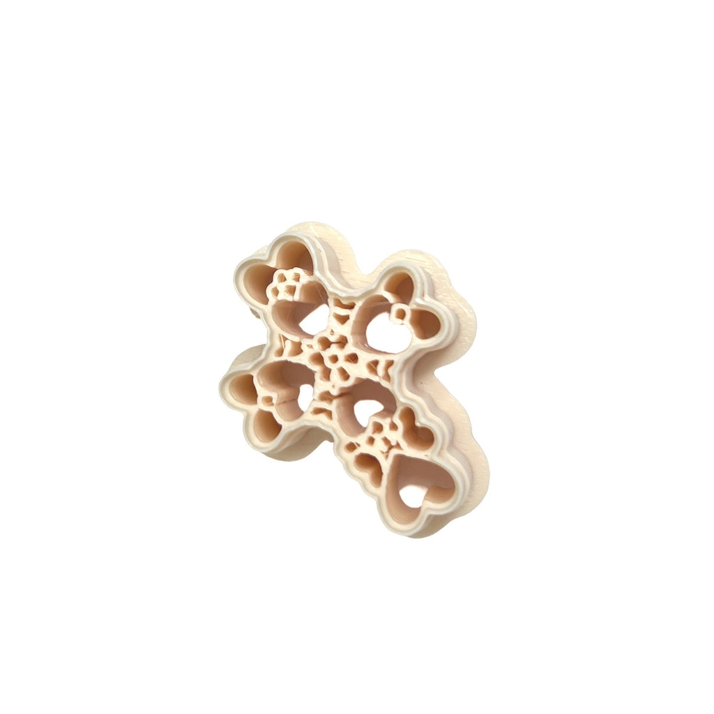 Cross of Hearts Polymer Clay Cutter for Statement Earrings
