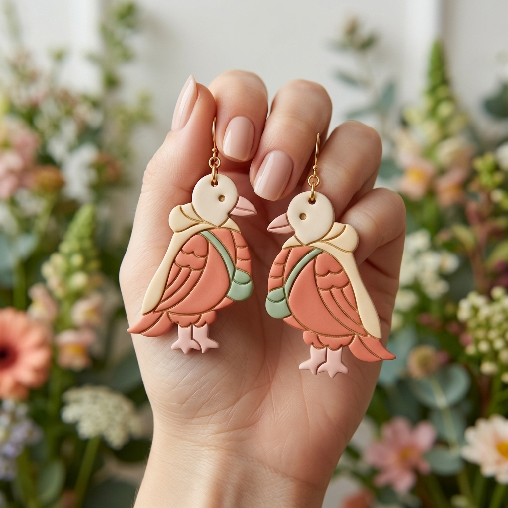 Crow in Fall Clothes Polymer Clay Cutter | 25–45mm Autumn Earring Cutter | IrisCrafts7