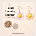 Cute Flower Polymer Clay Cutter | 3D Printed Floral Clay Earring Cutter | Boho Flower Clay Tool | Jewellery Making Supplies