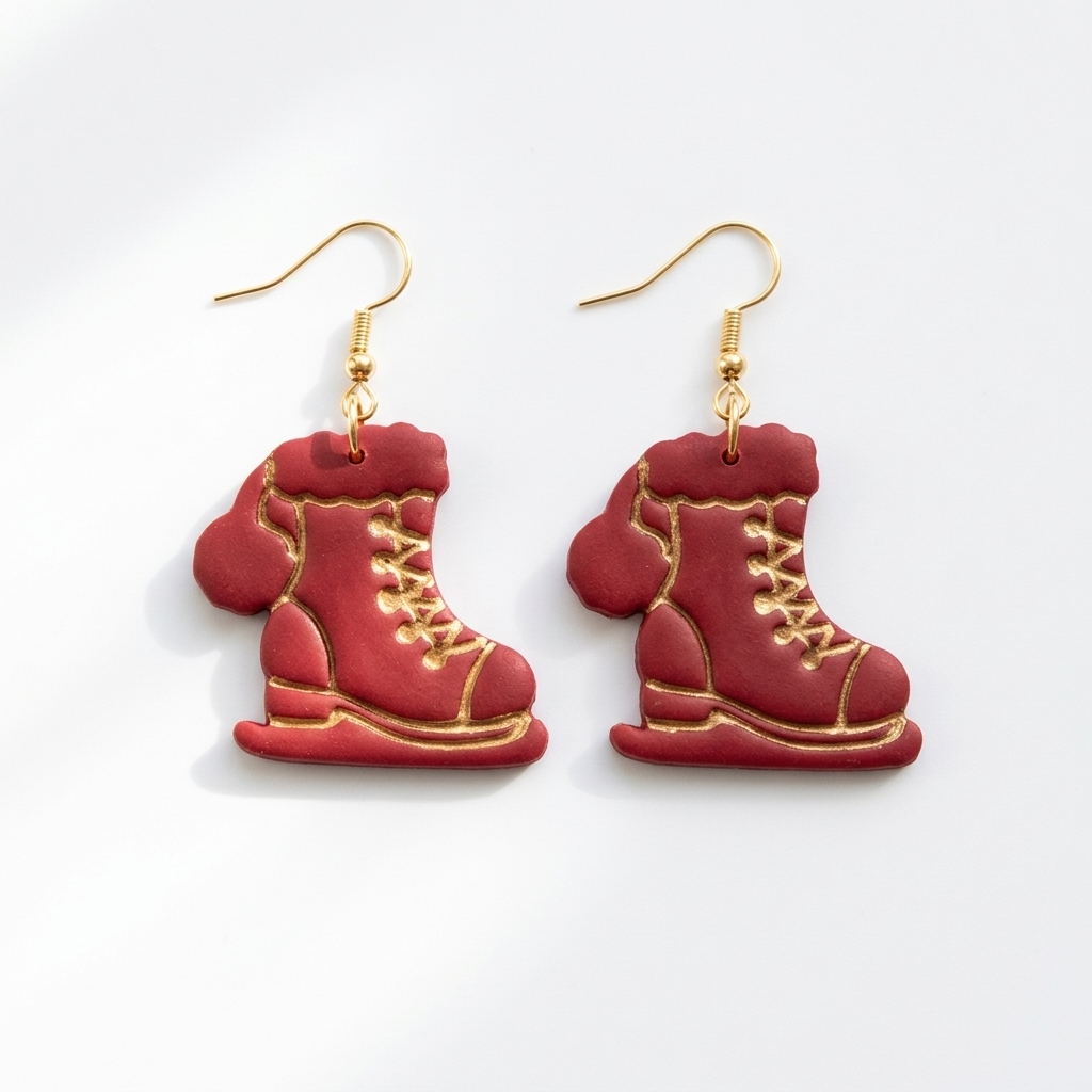 Cute Ice Skate Polymer Clay Cutter | Winter Earring Tool