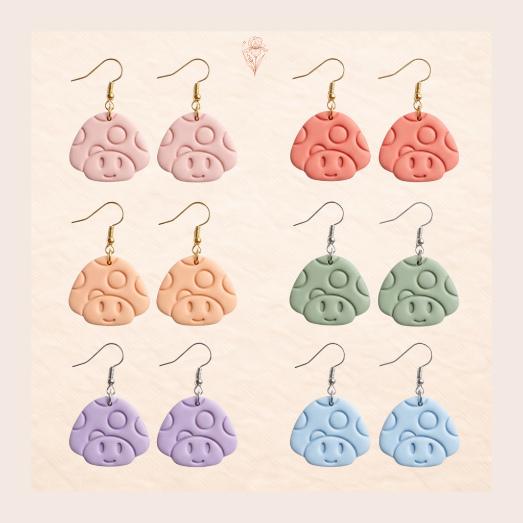 Cute Mushroom Polymer Clay Cutter | 3D Printed Mushroom Clay Earring Cutter | Cottagecore Clay Tool | Boho Jewellery Making