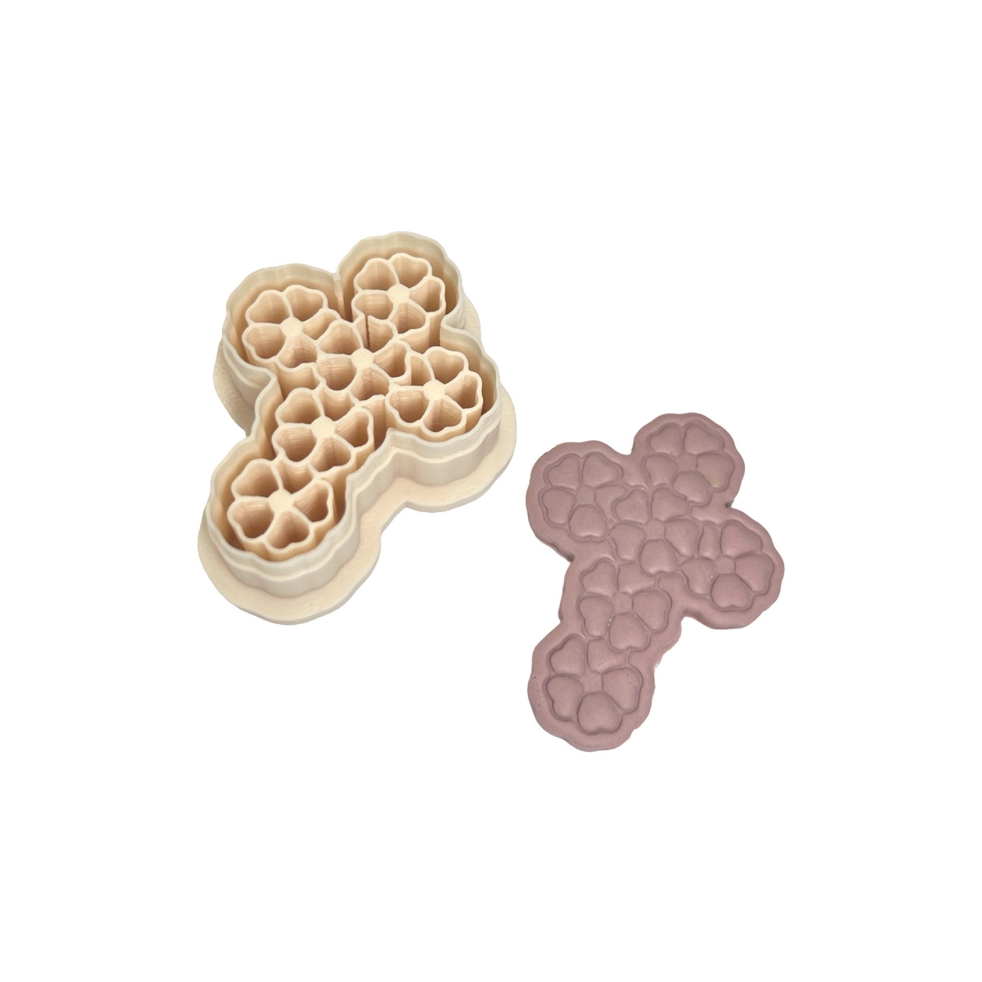 Daisy Cross Polymer Clay Cutter for Floral Earrings