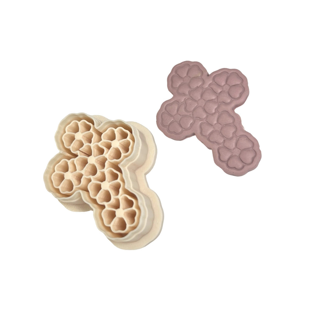 Daisy Cross Polymer Clay Cutter for Floral Earrings