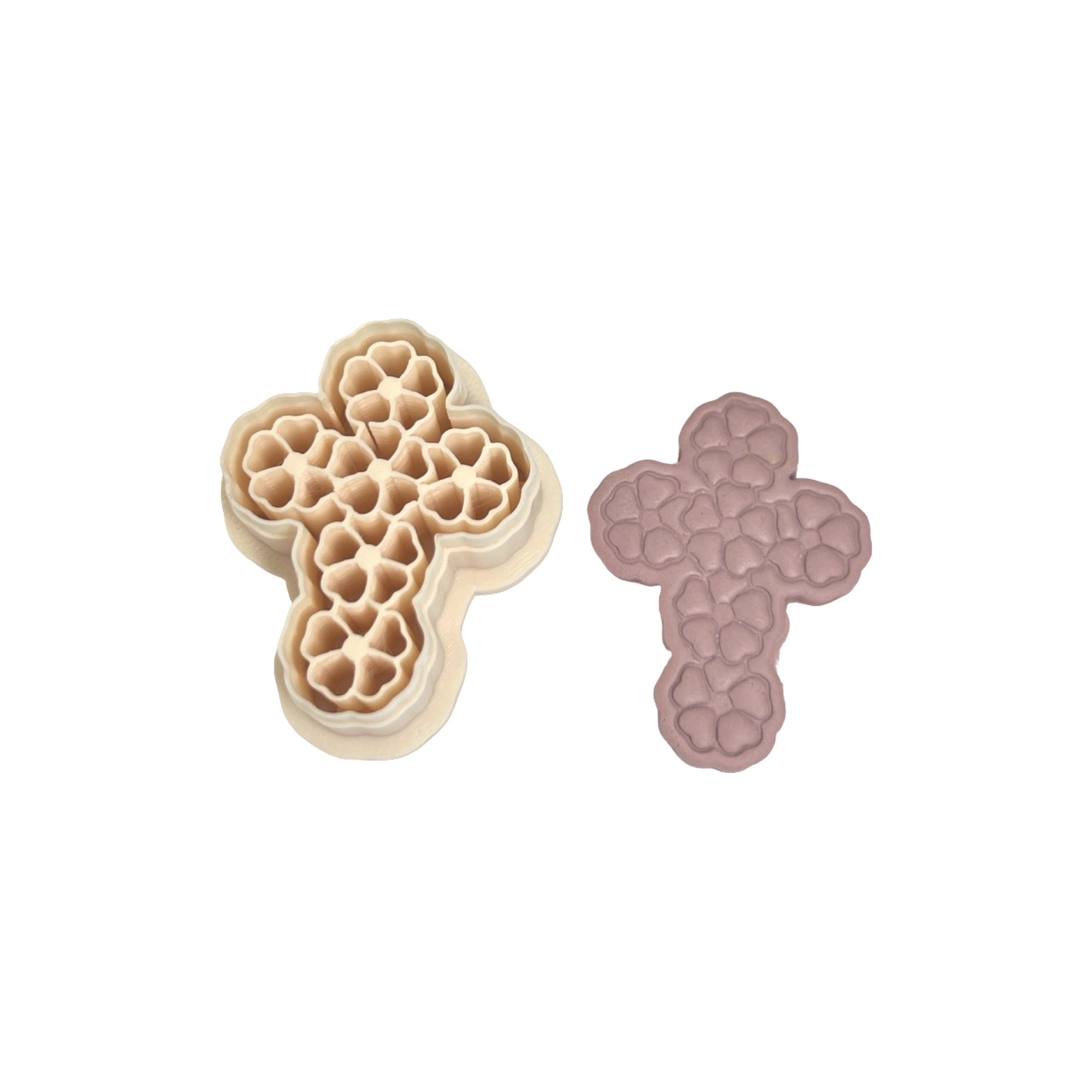 Daisy Cross Polymer Clay Cutter for Floral Earrings