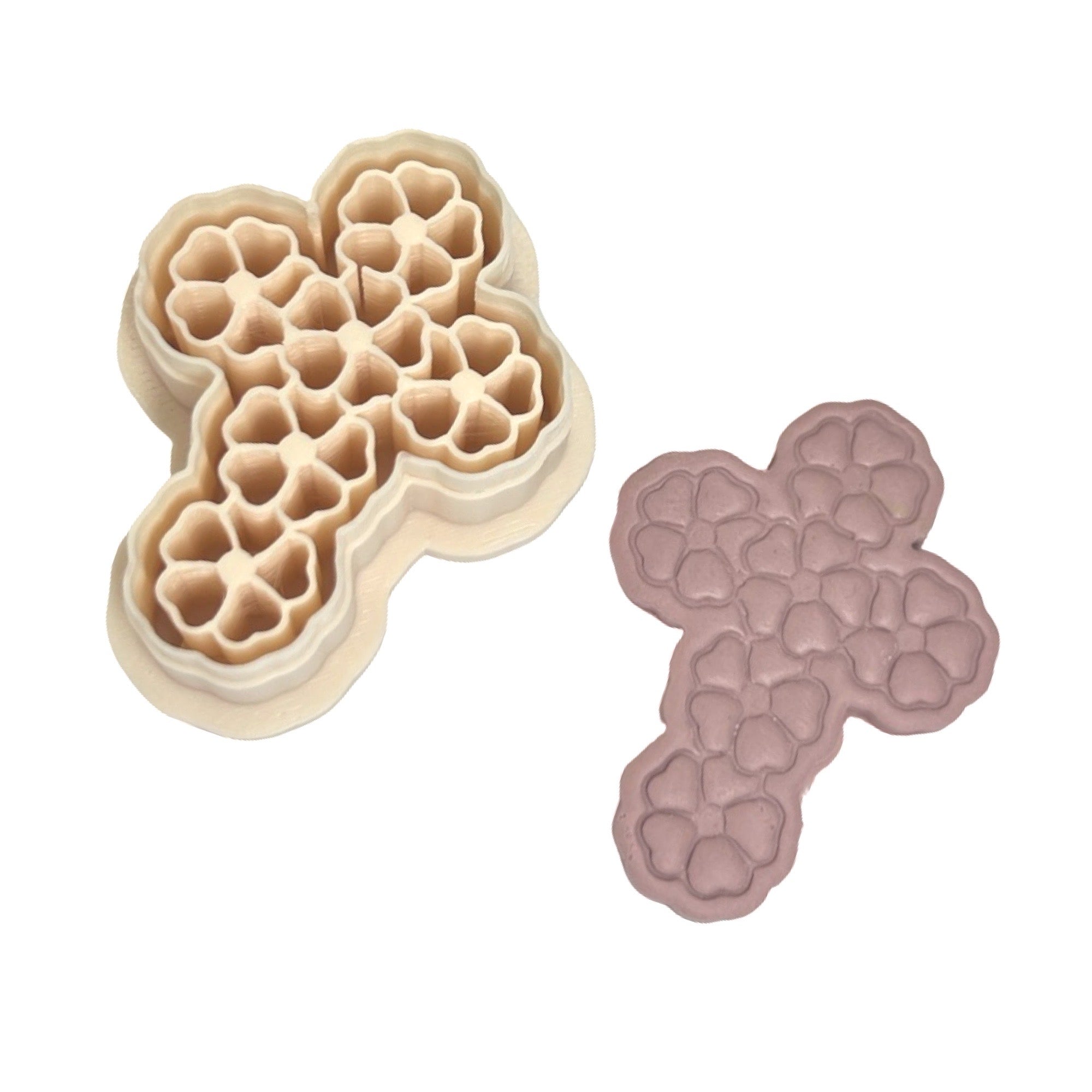 Daisy Cross Polymer Clay Cutter for Floral Earrings