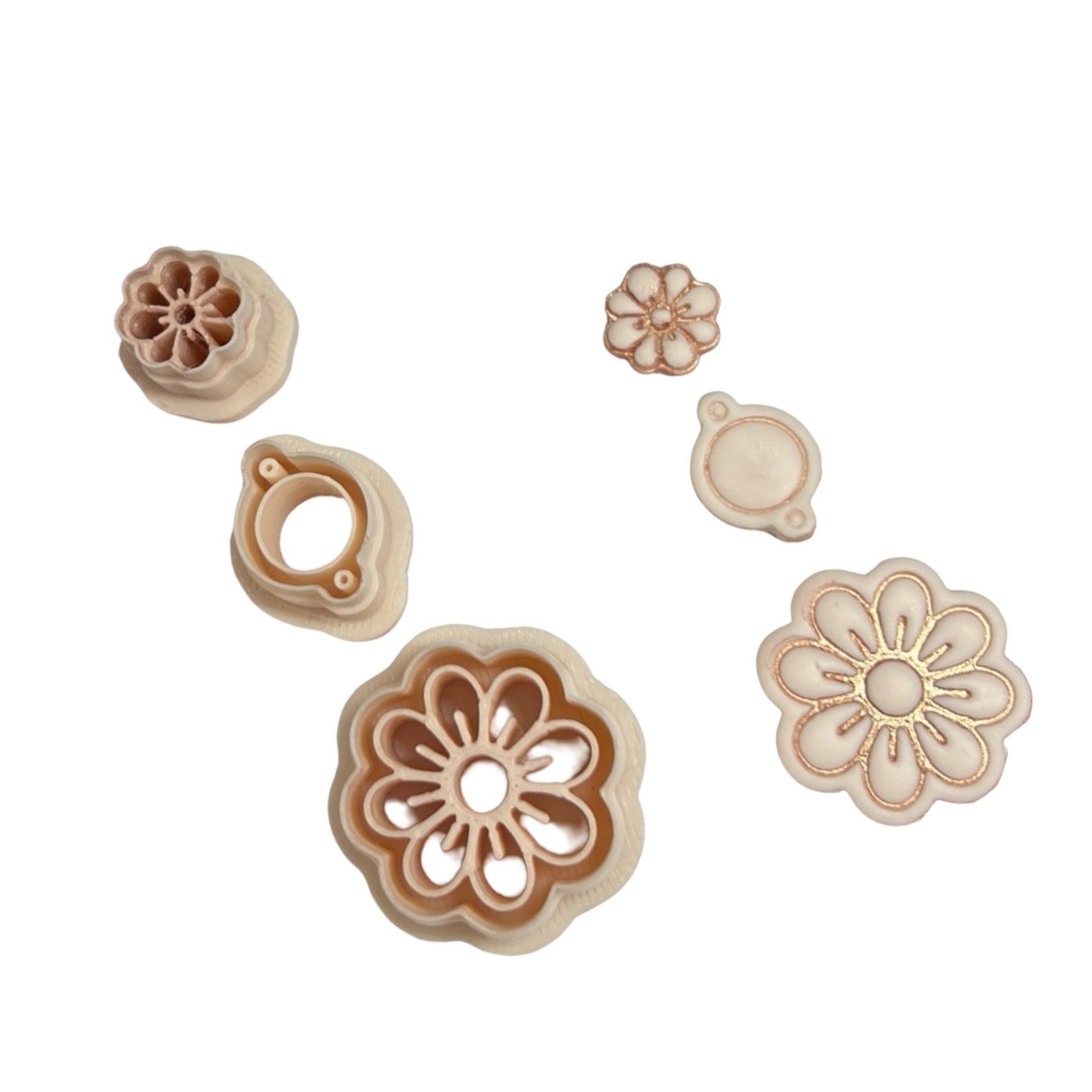Daisy Polymer Clay Cutter Set – Floral Clay Cutter for Earrings
